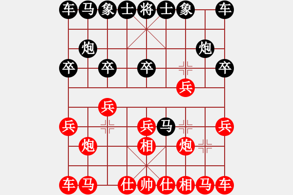 象棋棋譜圖片：葬心紅勝輸贏我做主【對(duì)兵轉(zhuǎn)兵底炮】 - 步數(shù)：10 