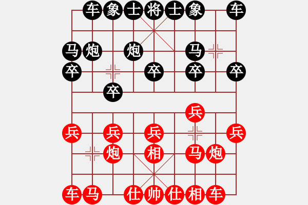 象棋棋譜圖片：紅軍指導員(日帥)-和-煙雨暗千家(日帥) - 步數(shù)：10 