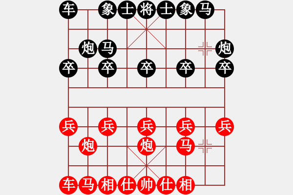 象棋棋谱图片：郭威[8-3] 先和 王军喜 - 步数：10 