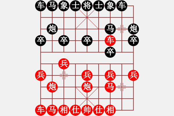 象棋棋譜圖片：急進中兵定式 - 步數：10 