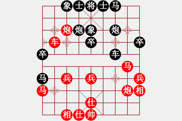 象棋棋譜圖片：六、黑馬踏邊兵型 第42局黑升車卒林局（1） - 步數(shù)：40 