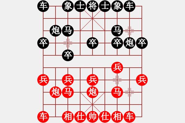 象棋棋譜圖片：12637局 B00-中炮局-天天AI選手 紅先勝 小蟲引擎24層 - 步數(shù)：10 