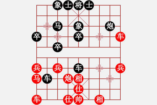 象棋棋譜圖片：瞎眼狗第四局 車7平8 （壓馬） - 步數(shù)：40 