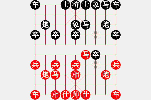 象棋棋譜圖片：第二章 掌握運(yùn)子技巧 第四節(jié) 車馳縱橫 第1局 攻士象全 - 步數(shù)：10 