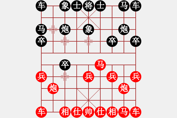 象棋棋譜圖片：仙人指路對卒底炮 竹葉含羞(風魔)-負-四海至尊(電神) - 步數(shù)：10 