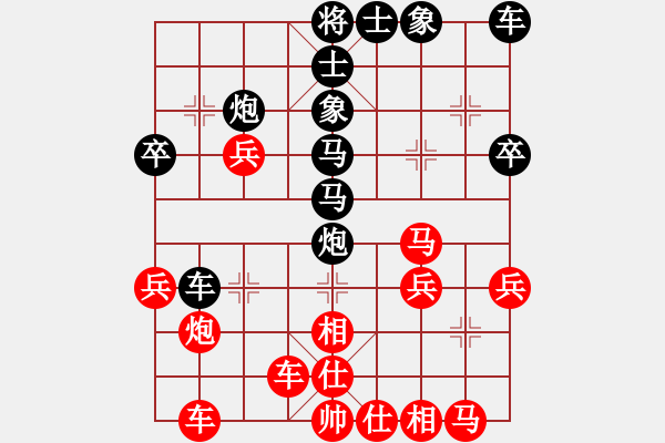 象棋棋譜圖片：2006年弈天迪瀾杯賽第五輪：轟炸機(jī)六號(hào)(5r)-勝-海盜霜(5r) - 步數(shù)：30 