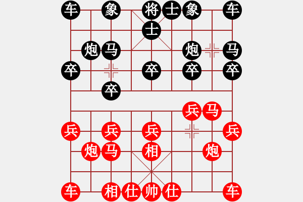 象棋棋谱图片：行者必达[红] -VS- 小米[黑] - 步数：10 