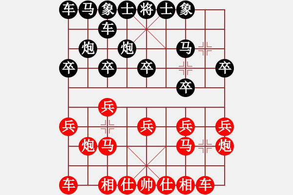 象棋棋谱图片：刘建政 先和 梁辉远 - 步数：10 