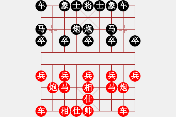 象棋棋譜圖片：秦大波紅負(fù)葬心【飛相轉(zhuǎn)屏風(fēng)馬對左中炮】 - 步數(shù)：10 