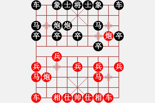 象棋棋譜圖片：初學者之一(5段)-負-刀鈍人乏(4段) - 步數(shù)：10 