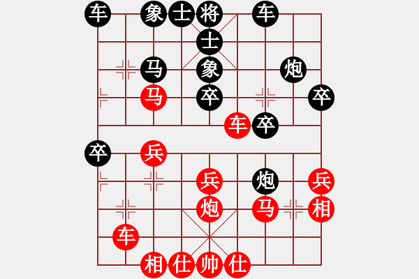 象棋棋譜圖片：huluwaer(7星)-和-wwgxlwrn(風(fēng)魔) - 步數(shù)：30 