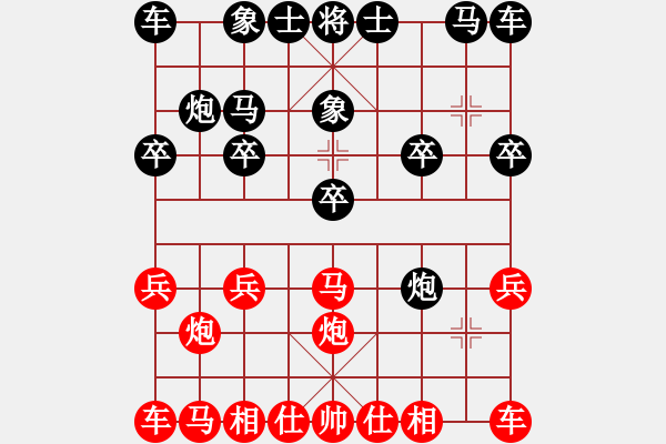 象棋棋譜圖片：邪門布局試驗：超哥[510477086] -VS- 三臺怪手[1127175411] - 步數(shù)：10 