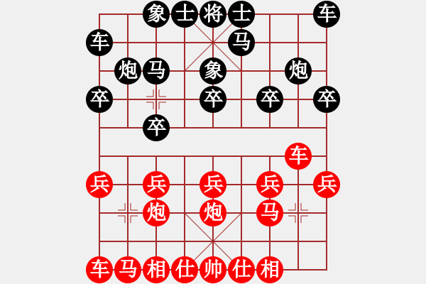 象棋棋譜圖片：上帝傳說[894032595] -VS- 意悠心輕[38090586] - 步數(shù)：10 