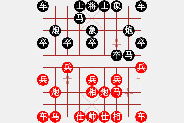 象棋棋譜圖片：一往情深[紅] -VS- 負(fù)分太后 魚[黑](2) - 步數(shù)：10 