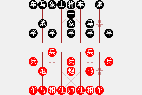 象棋棋譜圖片：[天]醉棋兒[紅] -VS- 天邊的云[黑] - 步數(shù)：10 