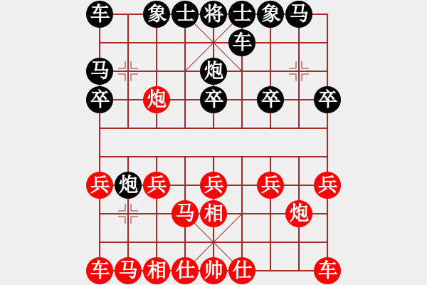 象棋棋譜圖片：2022.1.31.7JJ五分鐘后勝飛相局拐角馬對左中炮橫車 - 步數(shù)：10 