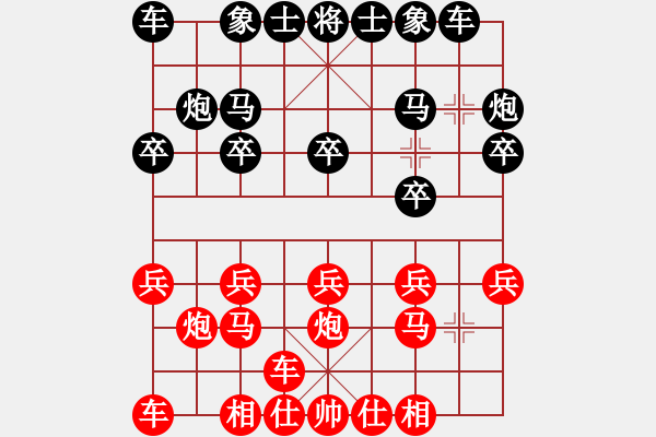 象棋棋谱图片：张健(红先负)张桐瑞 - 步数：10 