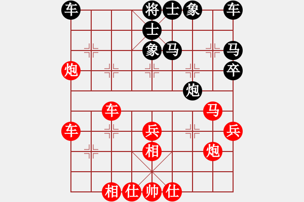 象棋棋譜圖片：2021.10.23.1初級(jí)場(chǎng)先勝仙人指路對(duì)左拐角馬 - 步數(shù)：40 