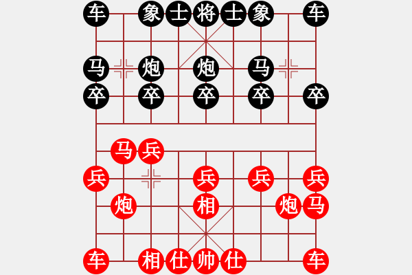 象棋棋譜圖片：趙鑫鑫 先和 魯天 - 步數(shù)：10 