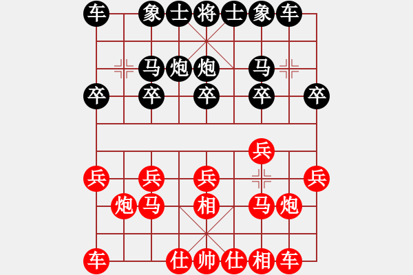 象棋棋譜圖片：飛相局：牽制扭虧的典型一局 - 步數(shù)：10 