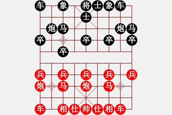 象棋棋谱图片：湘潭新手(5段)-和-众山小(8段) - 步数：10 
