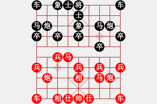 象棋棋譜圖片：心煩[2351879099] -VS- 上善若水[1695327212] - 步數(shù)：10 