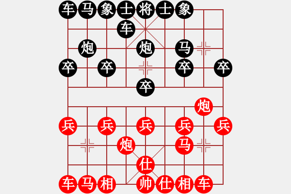 象棋棋譜圖片：文章mg[紅] -VS- 橫才俊儒[黑] - 步數(shù)：10 