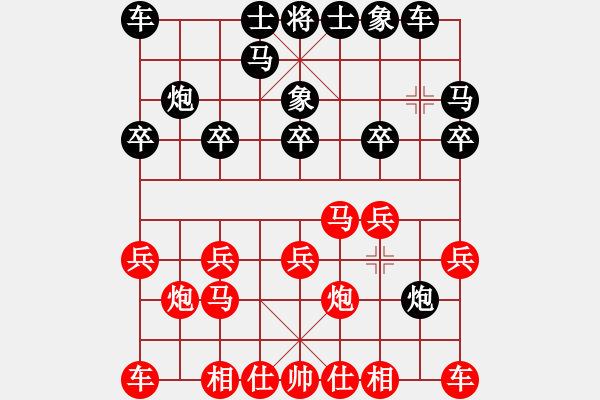 象棋棋譜圖片：【梁山伯】[紅] -VS- 牛金山[黑] - 步數(shù)：10 