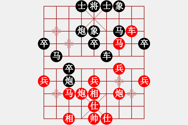 象棋棋譜圖片：神棋軟件(日帥)-勝-安順大俠(月將) - 步數(shù)：30 