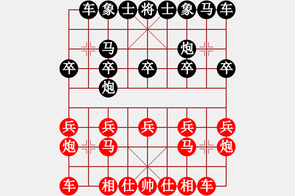 象棋棋譜圖片：1192局 A03- 邊炮局-小蟲引擎23層(先勝)天天Ai1-3 - 步數(shù)：10 