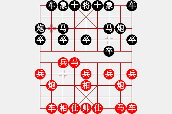 象棋棋譜圖片：233局 E00- 仙人指路-張飛(1350) 先負(fù) 小蟲引擎23層(2658) - 步數(shù)：10 