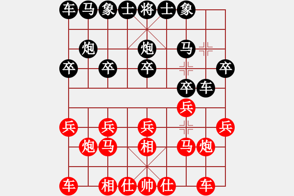 象棋棋谱图片：黑龙江 刘俊达 和 广西 张学潮 - 步数：10 