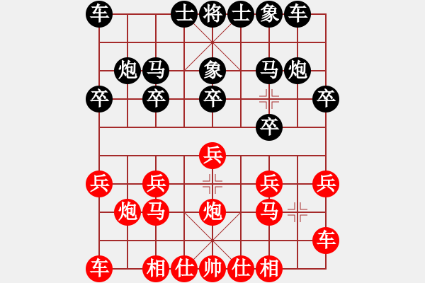 象棋棋譜圖片：弈者[紅] -VS- 負(fù)分太后 魚[黑](3) - 步數(shù)：10 