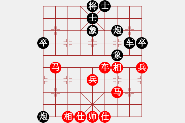 象棋棋譜圖片：中炮不進(jìn)兵過(guò)河車對(duì)屏風(fēng)馬黑補(bǔ)士象（和棋） - 步數(shù)：60 