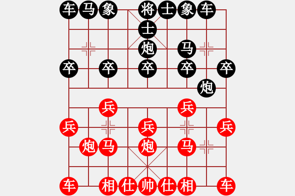 象棋棋譜圖片：2023.10.14.14中級場先勝中炮兩頭蛇 - 步數(shù)：10 