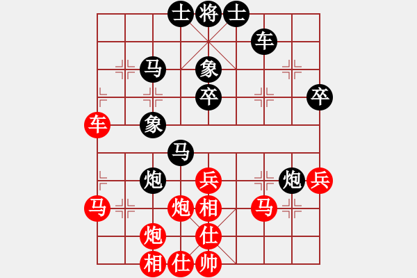 象棋棋譜圖片：scarlight(9段)-和-中原未來(8段) - 步數(shù)：40 