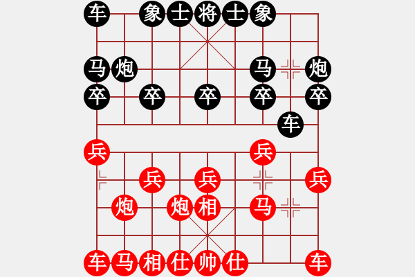 象棋棋譜圖片：第4輪 我 先勝 廣百集團 方海雄（過宮炮 對 進左馬） - 步數(shù)：10 