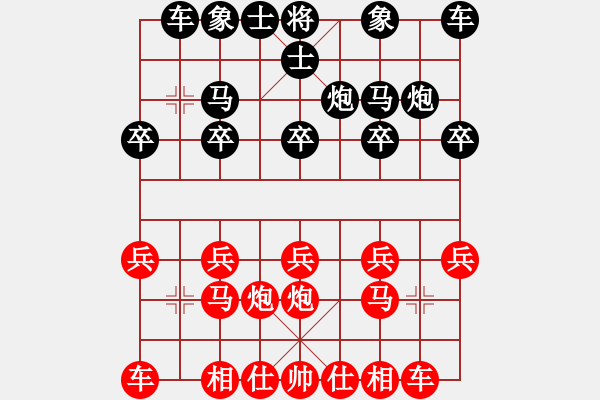 象棋棋譜圖片：秋風(fēng)[676829475] - 泗洪傳奇 [805369245] - 2011-07-22 1110 - 步數(shù)：10 