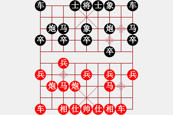 象棋棋谱图片：女子组 2-7 山东 张容豪 红先和 黑龙江 李丹阳 - 步数：10 