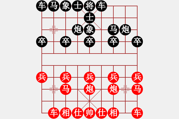 象棋棋譜圖片：中炮對(duì)進(jìn)右馬 - 步數(shù)：10 