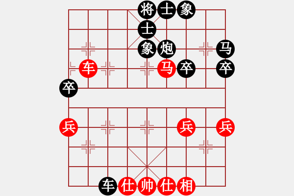 象棋棋譜圖片：4月22日 象棋小紅包 陸榮山先負陳兵 - 步數(shù)：50 