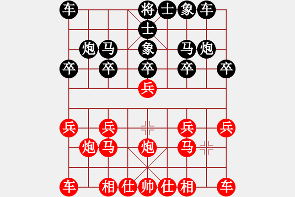 象棋棋譜圖片：一歲女孩中炮巧贏屏風馬 - 步數(shù)：10 