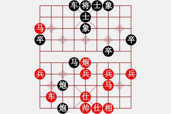 象棋棋譜圖片：天天心情好(9段)-勝-王子的博客(9段)中炮巡河車對屏風馬 紅不進左馬 - 步數(shù)：40 