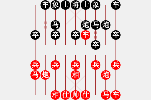 象棋棋譜圖片：胡明       先和 王琳娜     - 步數(shù)：10 