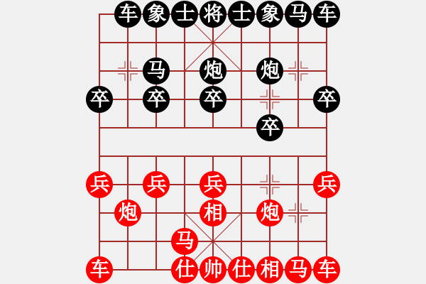 象棋棋谱图片：彭香正[红] -VS- 成都林[黑] - 步数：10 