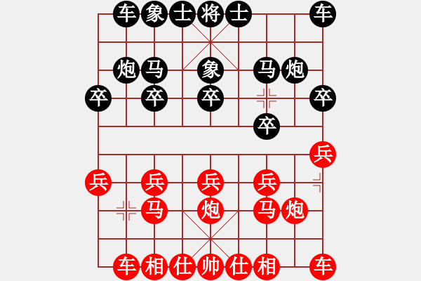 象棋棋譜圖片：邊兵局 - 步數(shù)：10 