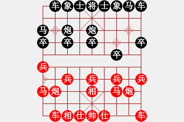 象棋棋譜圖片：xqwz(9段)-和-狐絨滑大哥(9段) - 步數(shù)：10 