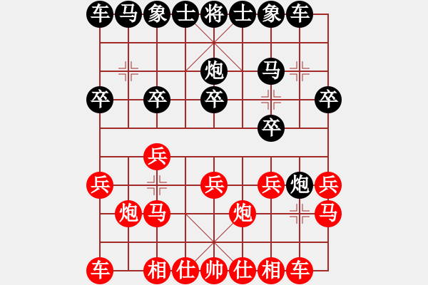 象棋棋譜圖片：葬心紅負(fù)毛振?！际私桥趯?duì)進(jìn)７卒〗 - 步數(shù)：10 