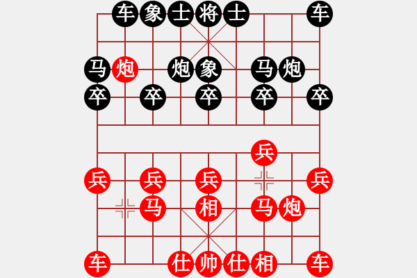 象棋棋譜圖片：森哥[紅] -VS- 風云[黑] - 步數(shù)：10 