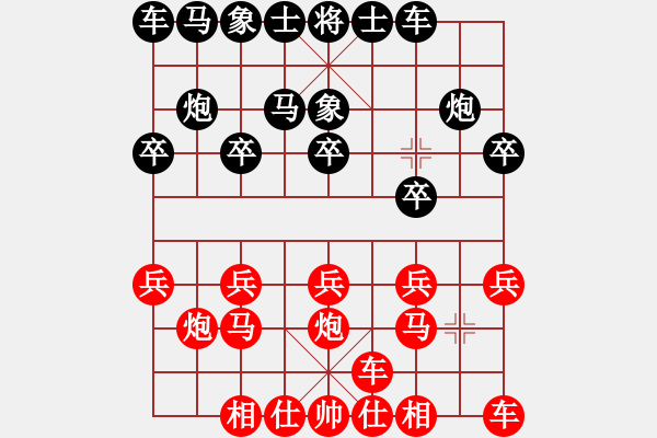 象棋棋譜圖片：關(guān)炮得子 棄炮丟帥！偏鋒炮王[紅] -VS- 鑫森淼焱磊打遍天下少敵手518[黑] - 步數(shù)：10 